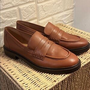 Madewell Women’s Light Brown Leather Loafers size 9